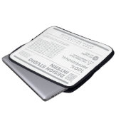 Kean MGC Design Studio Etikett Laptopschutzhülle (Vorne Knopf)