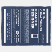kean MGC Graphic Design Care Label Fleece Blanket (Vorderseite (Horizontal))