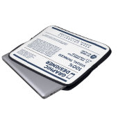 Kean MGC Graphic Design Care Label Laptopschutzhülle (Vorne Knopf)