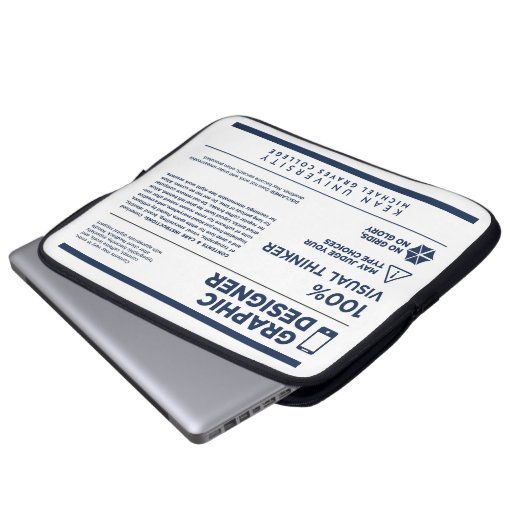 Kean MGC Graphic Design Care Label Laptopschutzhülle (Vorne Knopf)