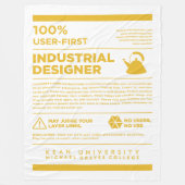 Kean MGC Industrial Design Care Label Fleecedecke (Vorderseite)