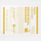 Kean MGC Industrial Design Care Label Fleecedecke (Vorderseite (Horizontal))