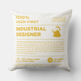 Kean MGC Industrial Design Care Label Kissen