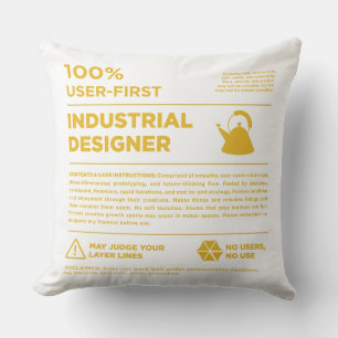 Kean MGC Industrial Design Etikett Kissen