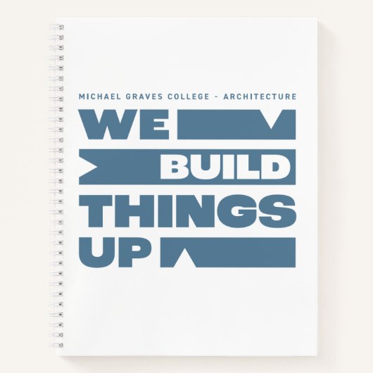 Kean MGC We Build Things Up Notebook Notizblock (Vorderseite)