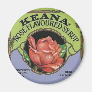 Keana Rosenaroma-Sirup-Etikett-Magnet Magnet