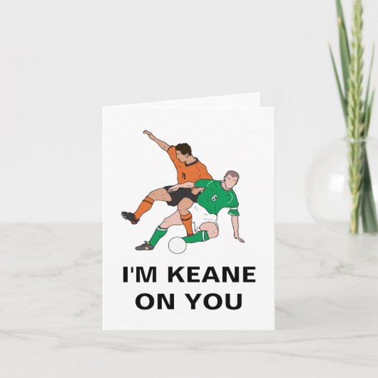 KEANE auf dich! Geburtstag, Jahrestag, Valentine Dankeskarte (Vorderseite)