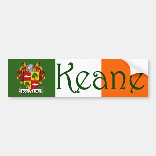 Keane Coat of Arms Autoaufkleber (Vorne)