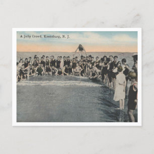 Keansburg NJ, A Jolly Crowd 1918 Vintag Postkarte