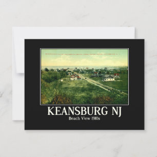 Keansburg NJ View of the Beach 1910s Postkarte