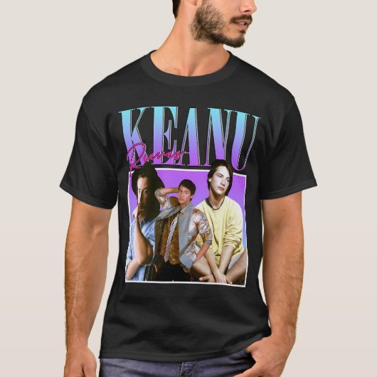Keanu Reeves 90er Stil T-Shirt (Vorderseite)