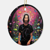 Keanu Reeves Psychedelic Zen Meditation Garden Keramik Ornament (Links)