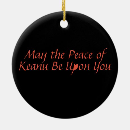 Keanu Reeves Psychedelic Zen Meditation Garden Keramik Ornament (Hinten)