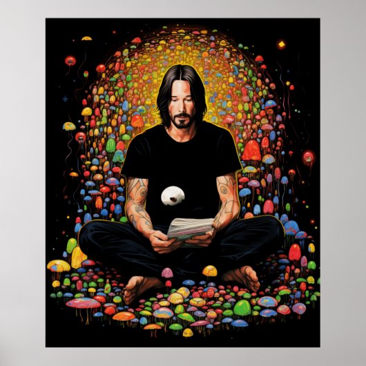 Keanu Reeves Zen Meditation Poster (Vorne)