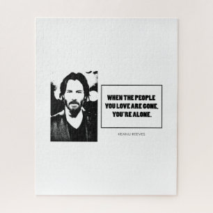 Keanu Reeves zitieren einfache weiße BG Puzzle