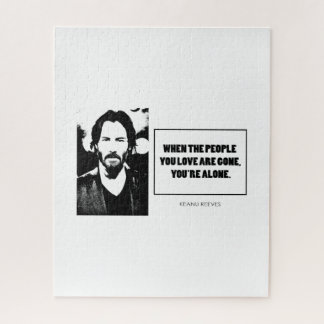 Keanu Reeves zitieren einfache weiße BG Puzzle