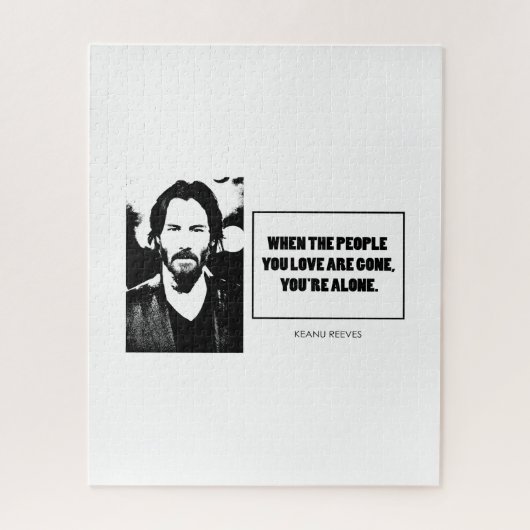 Keanu Reeves zitieren einfache weiße BG Puzzle (Vertikal)