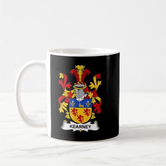 Kearney Coat of Arms Familienwappen Kaffeetasse (Links)