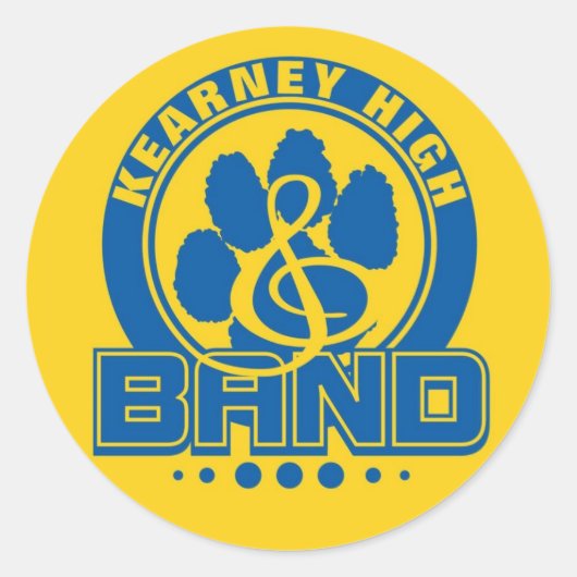 Kearney High Band 3-Zoll-Stickers Runder Aufkleber (Vorderseite)