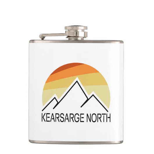 Kearsarge North New Hampshire Retro Flachmann (Vorderseite)