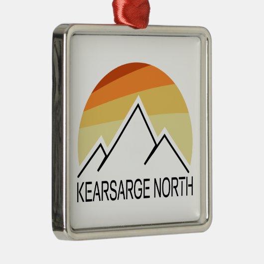 Kearsarge North New Hampshire Retro Ornament Aus Metall (Rechts)