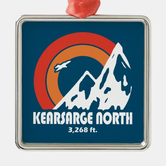 Kearsarge North New Hampshire Sun Eagle Ornament Aus Metall (Vorne)