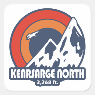 Kearsarge North New Hampshire Sun Eagle Quadratischer Aufkleber