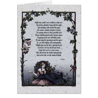 Keats "Bright Star" Viktorianisch Art Card