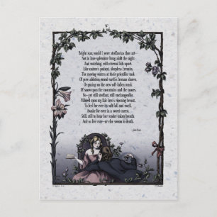 Keats "Bright Star" viktorianische Postkarte