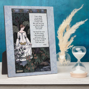 Keats "La Belle Dame" Viktorianisch 8x10 Art Plaqu Fotoplatte