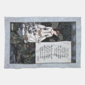 Keats "La Belle Dame" Viktorianisches Gedicht Kuns Geschirrtuch (Horizontal)