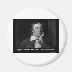 Keats Liebe ist mein religiöses Zitat Geschenke T- Magnet