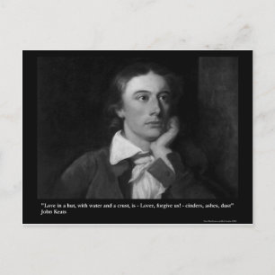 Keats Liebe ist mein religiöses Zitat Geschenke T- Postkarte