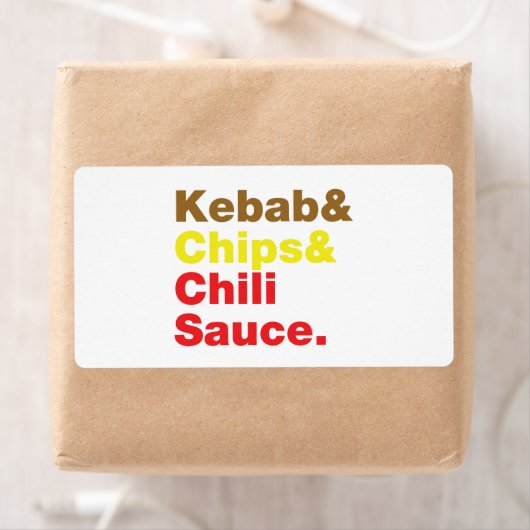 Kebab & Chips & Chili Sauce. (Insitu)