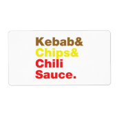 Kebab & Chips & Chili Sauce. (Vorne)