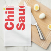 Kebab & Chips & Chili Sauce. Handtuch (Viertel Falte)