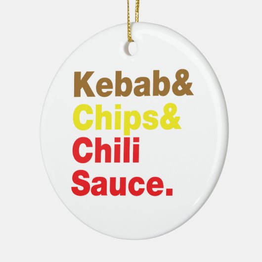 Kebab & Chips & Chili Sauce. Keramikornament (Links)