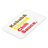 Kebab & Chips & Chili Sauce. Magnet (Linke Seite)