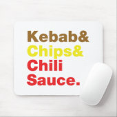 Kebab & Chips & Chili Sauce. Mousepad (Mit Mouse)