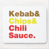 Kebab & Chips & Chili Sauce. Mousepad (Vorne)