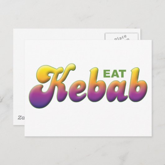 Kebab, essen postkarte (Vorne/Hinten)