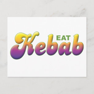 Kebab, essen postkarte