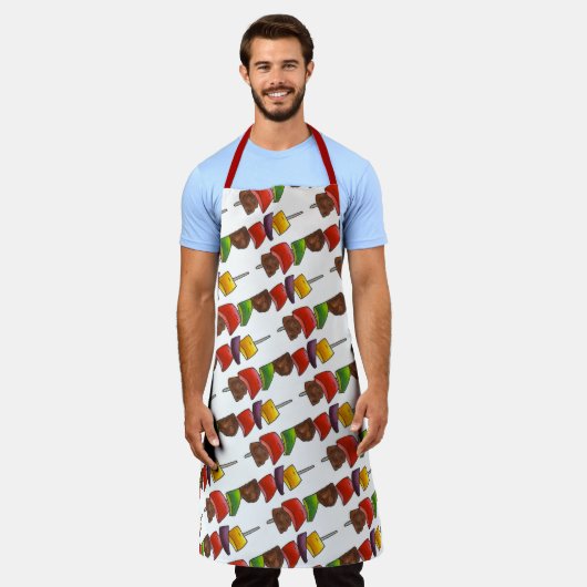 Kebab Gemüse gegrilltes Rindenriff Skewers Picnic  Schürze (Getragen)
