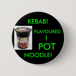 KEBAB! GEWÜRZT! TOPF-NUDEL! (GRÜN) BUTTON