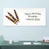 Kebab- oder kabob-Cartoon-Abbildung Banner (Messe)