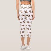 Kebab- oder kabob-Cartoon-Abbildung Capri Leggings (Rückseite)