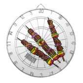 Kebab- oder kabob-Cartoon-Abbildung Dartscheibe (vorne)