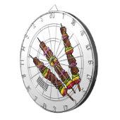 Kebab- oder kabob-Cartoon-Abbildung Dartscheibe (Vorderseite rechts)