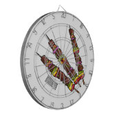 Kebab- oder kabob-Cartoon-Abbildung Dartscheibe (Vorderseite Links)