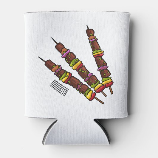 Kebab- oder kabob-Cartoon-Abbildung Dosenkühler (Vorderseite)